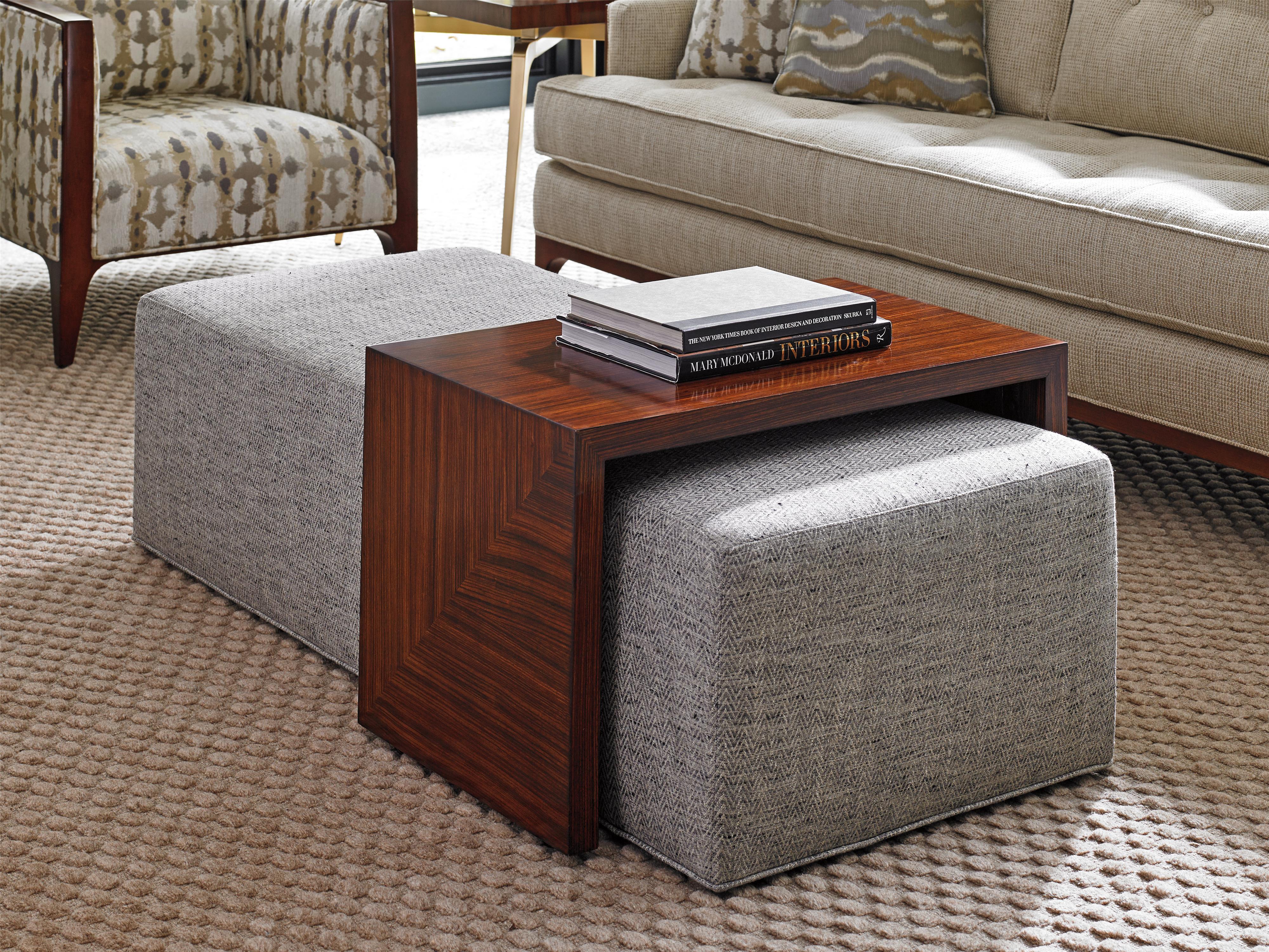 Ottoman coffee shop table with slide